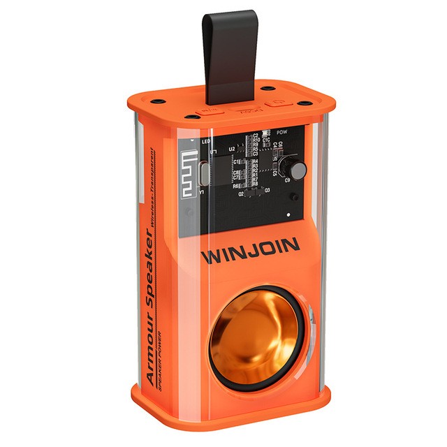 Transparent Mecha Bluetooth Speaker With Lanyard Mini Wireless