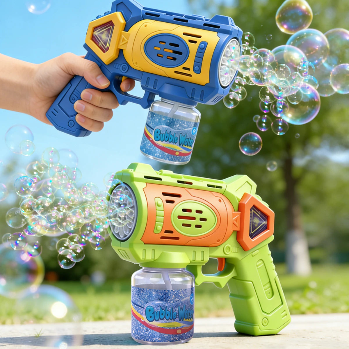Electric Bubble Gun Toy for Kids, Bubbles Toys with LED Light