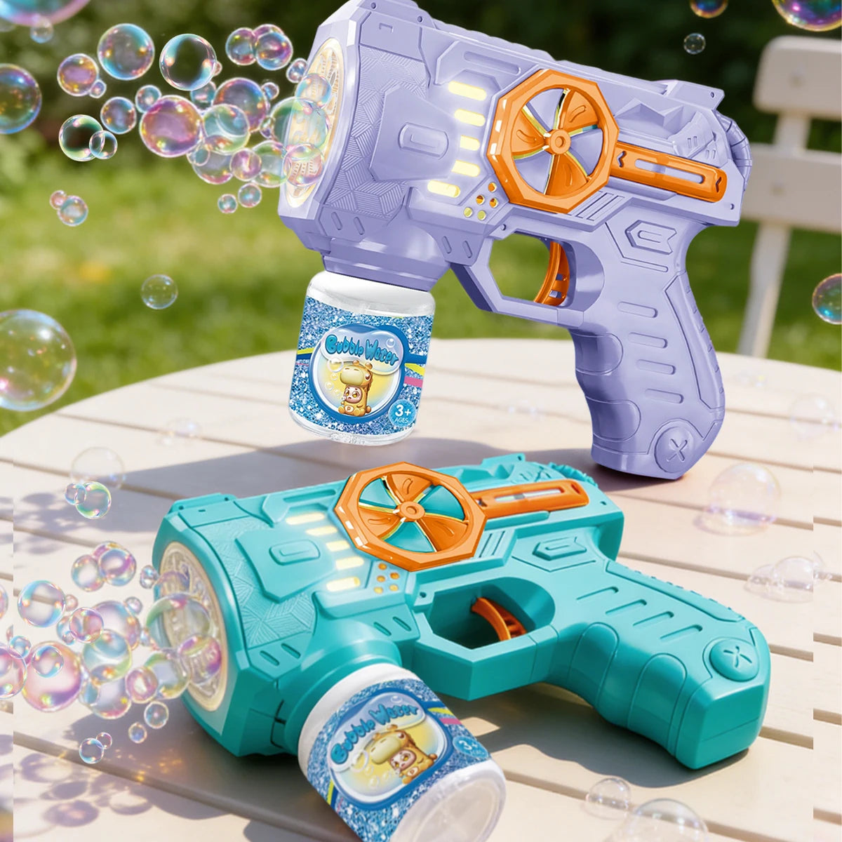 Electric Bubble Gun Toy for Kids, Bubbles Toys with LED Light