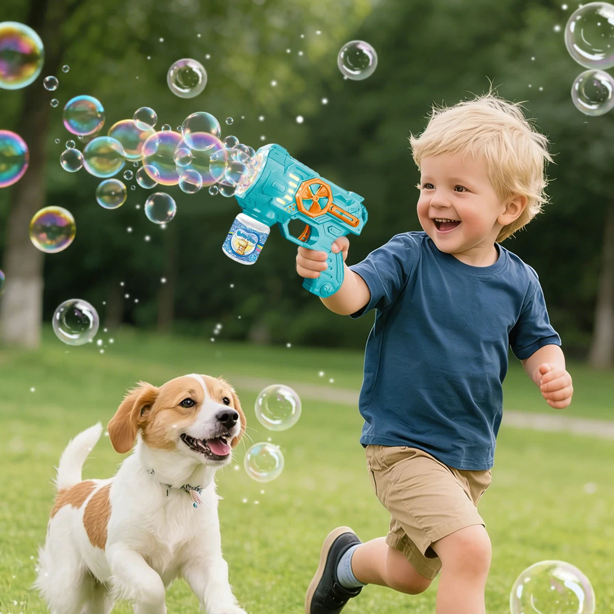 Electric Bubble Gun Toy for Kids, Bubbles Toys with LED Light