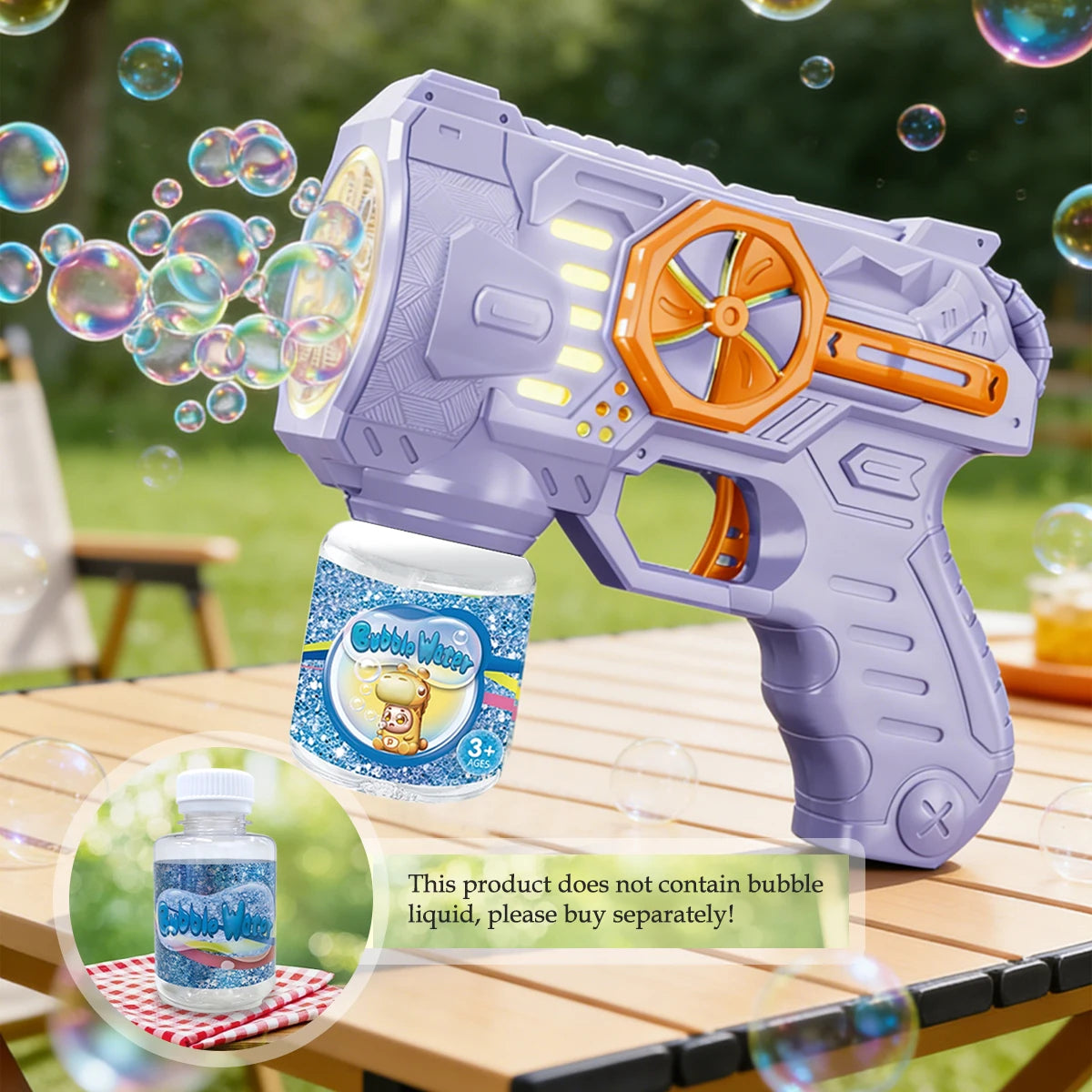 Electric Bubble Gun Toy for Kids, Bubbles Toys with LED Light
