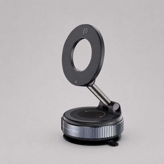 360° Adjustable Magnetic Car Phone Holder with Strong Suction Cup