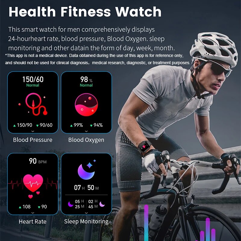 LIGE Outdoor Sports Fitness Smartwatch For Men