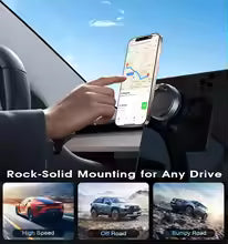 360° Adjustable Magnetic Car Phone Holder with Strong Suction Cup