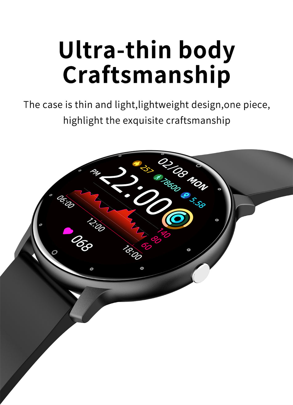 LIGE Smart Watch Women Men Full Touch Screen