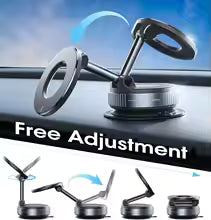 360° Adjustable Magnetic Car Phone Holder with Strong Suction Cup