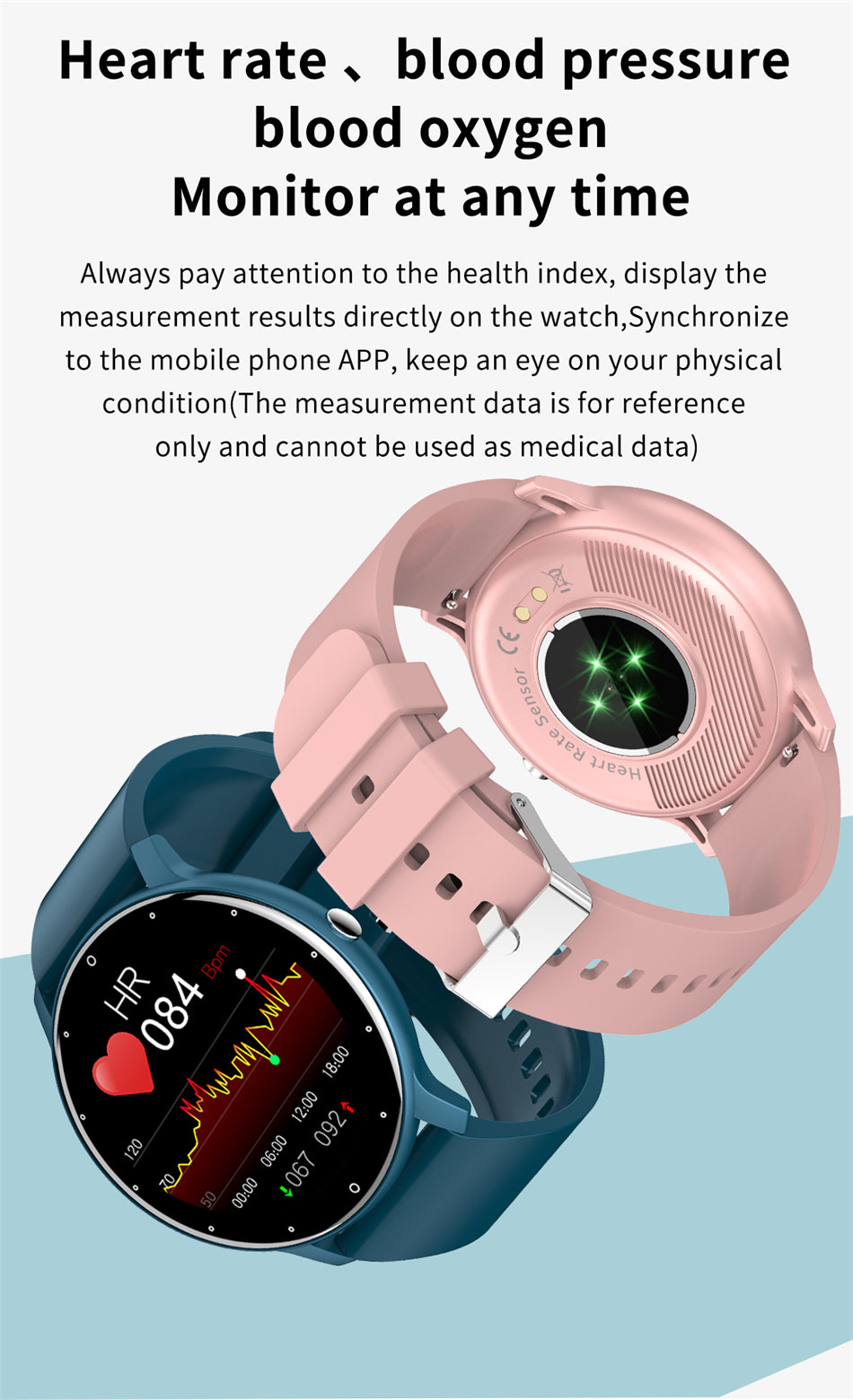 LIGE Smart Watch Women Men Full Touch Screen