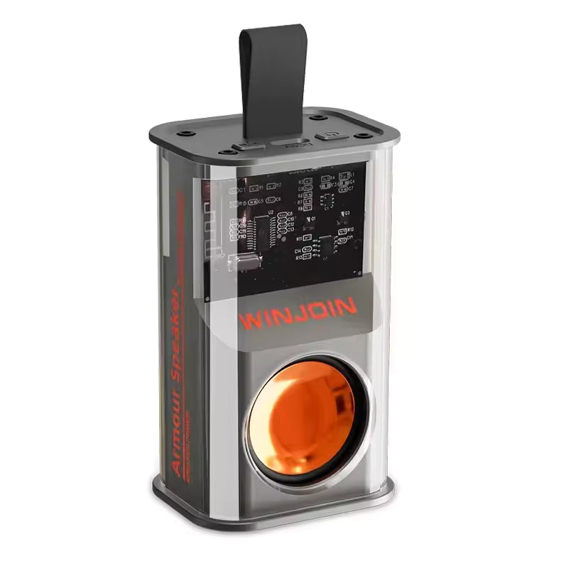 Transparent Mecha Bluetooth Speaker With Lanyard Mini Wireless