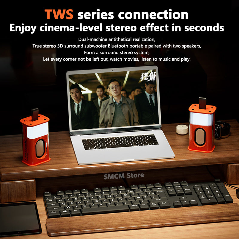 Transparent Mecha Bluetooth Speaker With Lanyard Mini Wireless