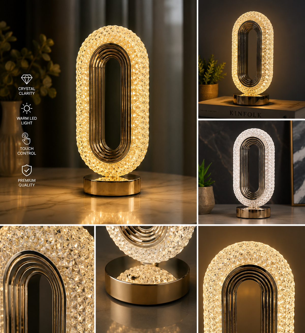 Crystal LED Luxury Modern LED Table Lamp (3 Elegant Designs)